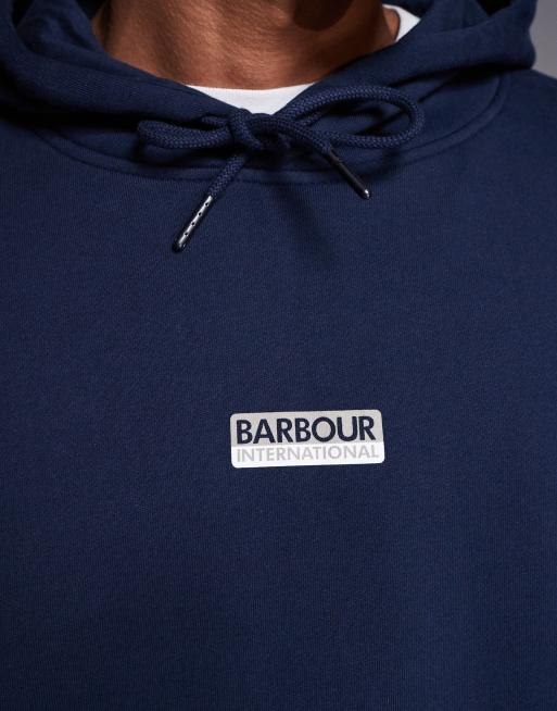 Barbour International – Wendell – Oversize-Kapuzenpullover in Marineblau mit Logo und Rückenprint, 5 von 5