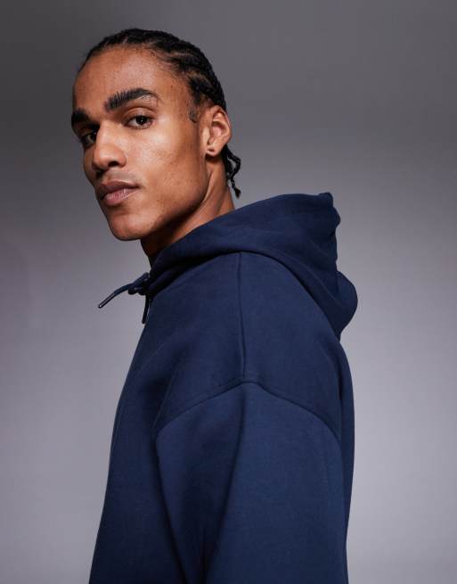 Barbour International - Wendell - Sweat à capuche oversize avec logo et imprimé au dos - Bleu marine, 4 de 5