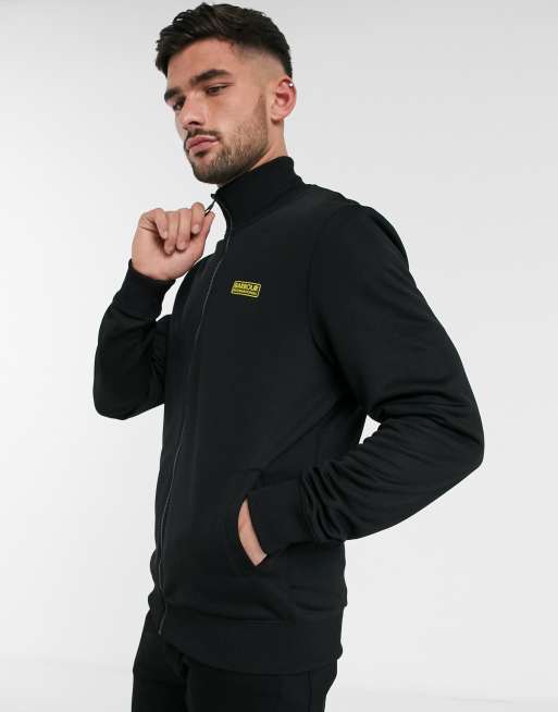 Barbour International tricot tracksuit set in black ASOS