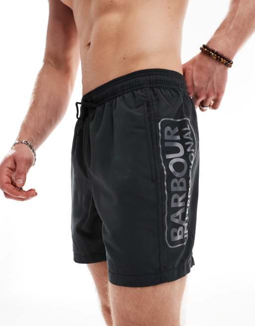 Barbour International - Zwemshort met logo in zwart