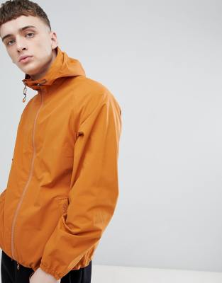 barbour orange rain jacket