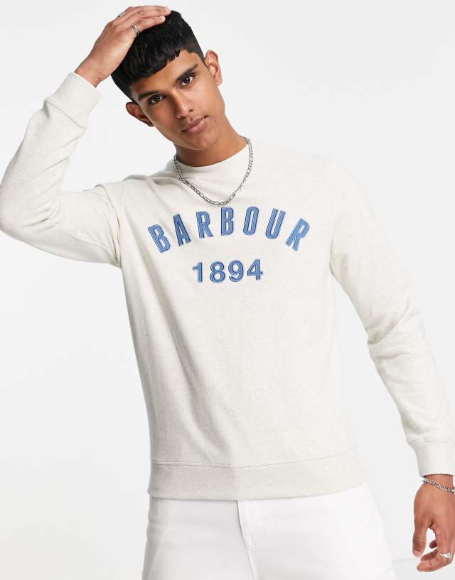 Barbour - john crew neck sweatshirt in ecru