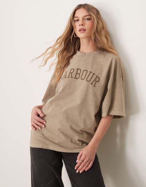 Barbour Katie t-shirt in washed khaki - view 1