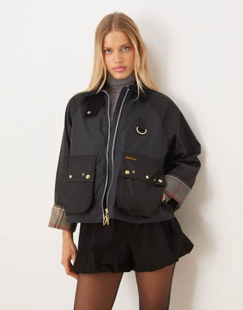 Barbour kearton wax jacket in navy - view 1