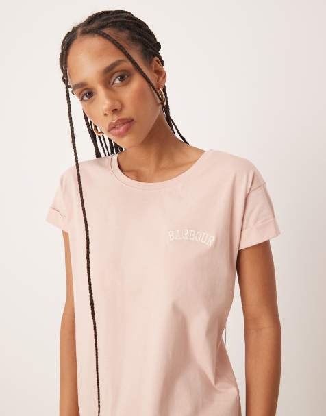 Barbour Kenmore t-shirt in primrose pink - view 1