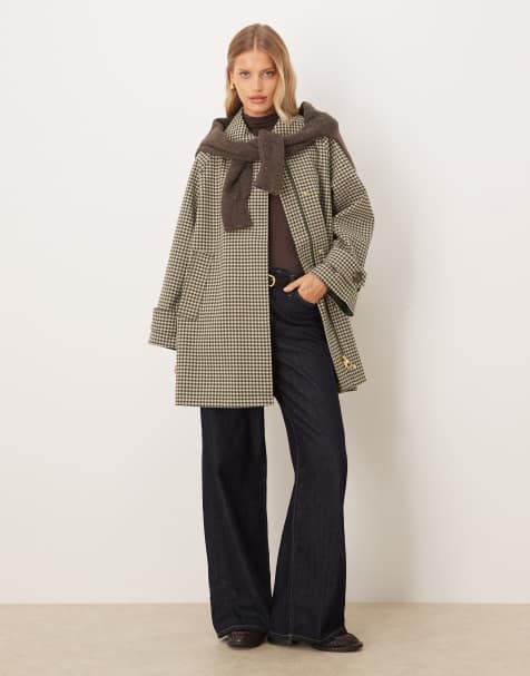 Barbour kennedy check showerproof jacket in sage houndstooth - view 1