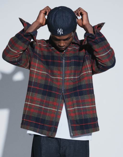 Barbour Kidson relaxed tartan check overshirt in dark navy, 2 of 5