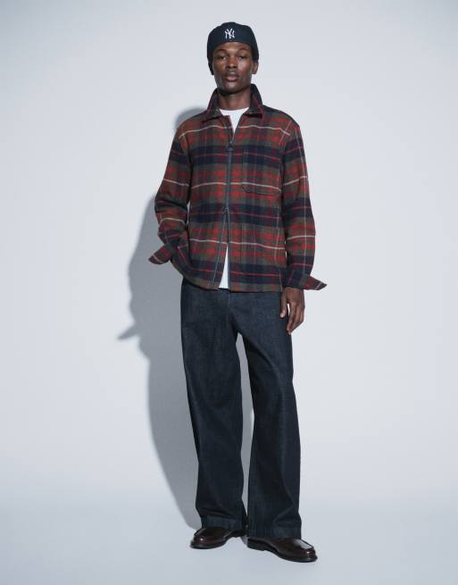 Barbour Kidson relaxed tartan check overshirt in dark navy, 3 of 5