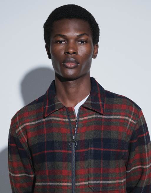 Barbour Kidson relaxed tartan check overshirt in dark navy, 4 of 5