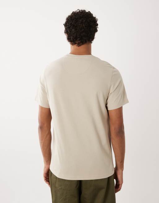 Barbour Kilnwick tartan check logo t-shirt in beige, 3 of 5
