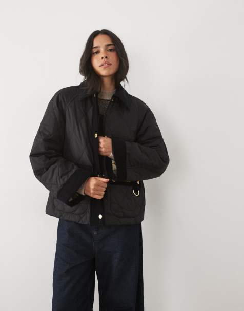Barbour Kilnwick tartan check quilted jacket in black - view 1