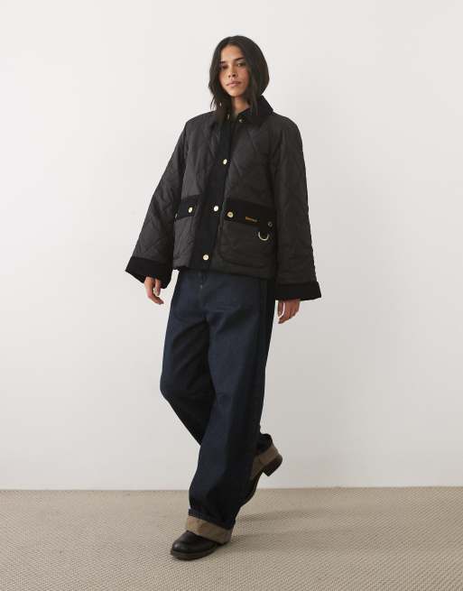 Barbour Kilnwick tartan check quilted jacket in black, 2 of 4