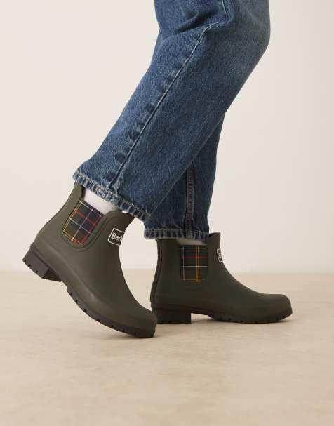 Barbour Kingham chelsea welly in olive green - view 1