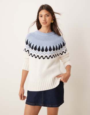 Barbour Kingsford knitted jumper in ecru