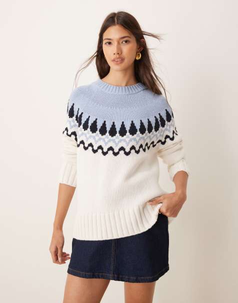 Barbour Kingsford knitted jumper in ecru - view 1
