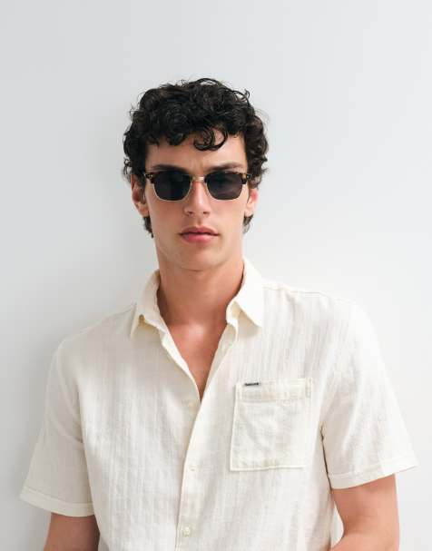 Barbour Kingswood short sleeve woven summer shirt in cream