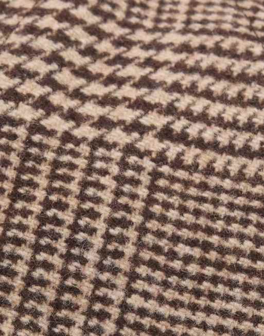Barbour Kirklees tweed check logo cap in brown, 5 of 5