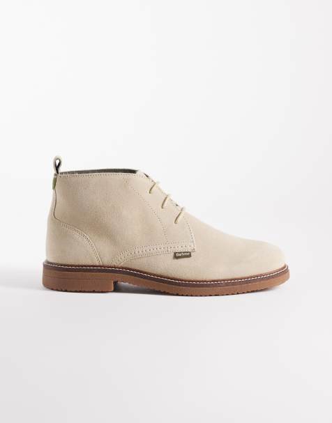 Barbour kirkstone suede desert boot in beige - view 1