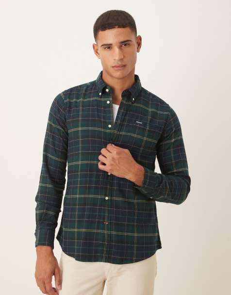 Barbour Kyeloch tailored tartan shirt in green loch - view 1