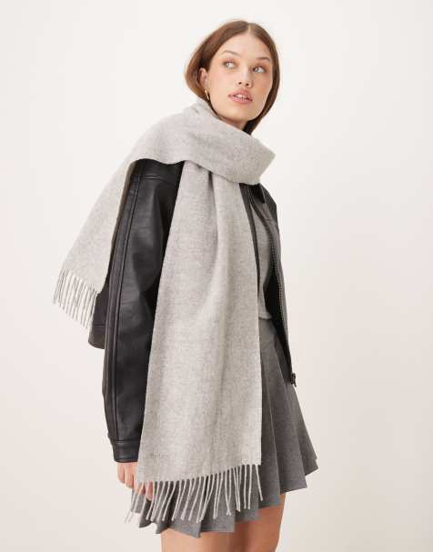 Barbour Lambswool woven scarf in light grey - view 1