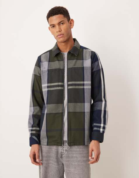 Barbour lannich tailored tartan overshirt in fernwood tartan - view 1