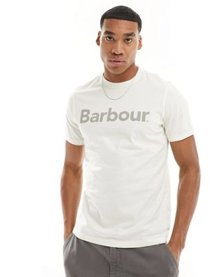 Barbour large logo t-shirt in white