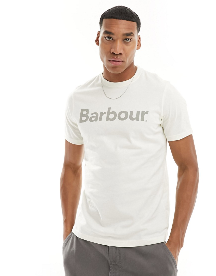 Barbour large logo t-shirt in white