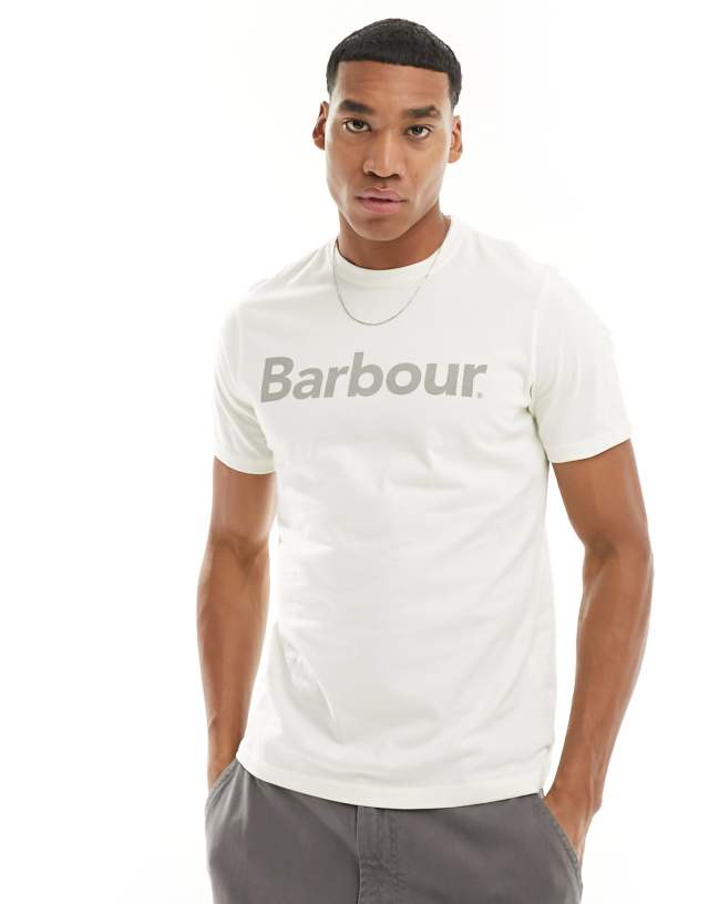 Barbour - large logo t-shirt in white