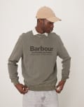 [Barbour] Barbour Larkhill crew neck sweatshirt in light sage-Green XL Light sage