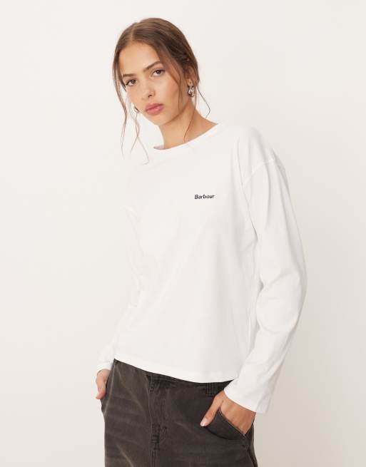 Barbour Lavensdale top in white - WHITE