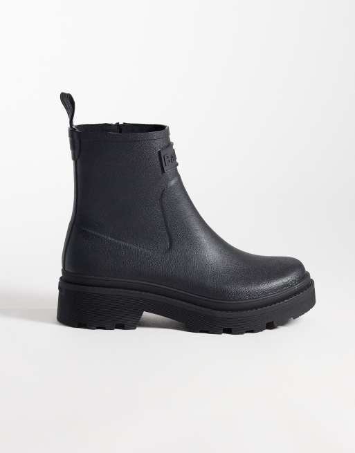 Barbour Layla ankle welly boots in black, 4 of 4