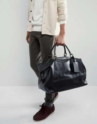 barbour leather holdall