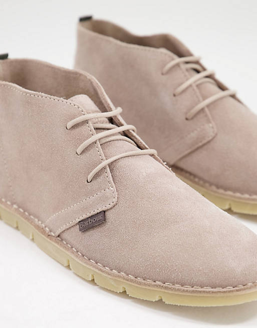 Barbour Ledger suede desert boots in stone