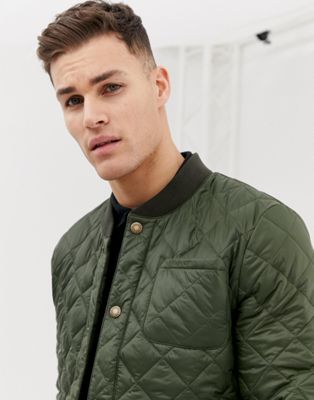barbour levenish quilted jacket in olive
