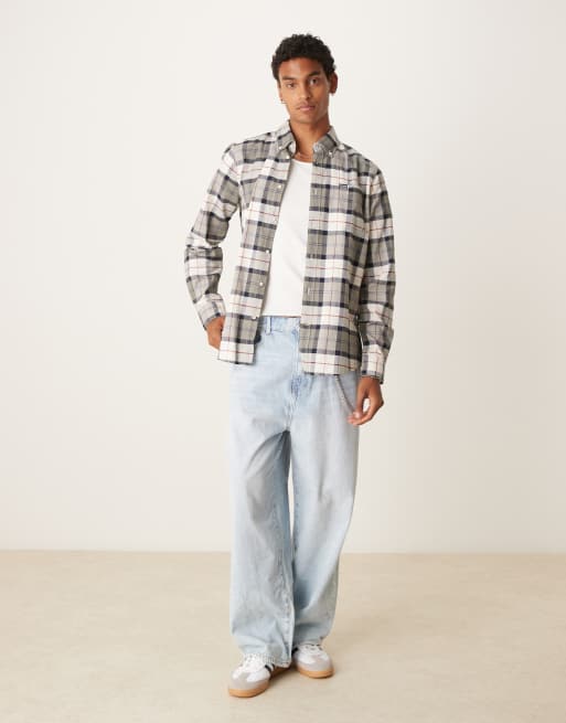 Barbour Lewis tailored shirt in bleached pine tartan, 2 of 4