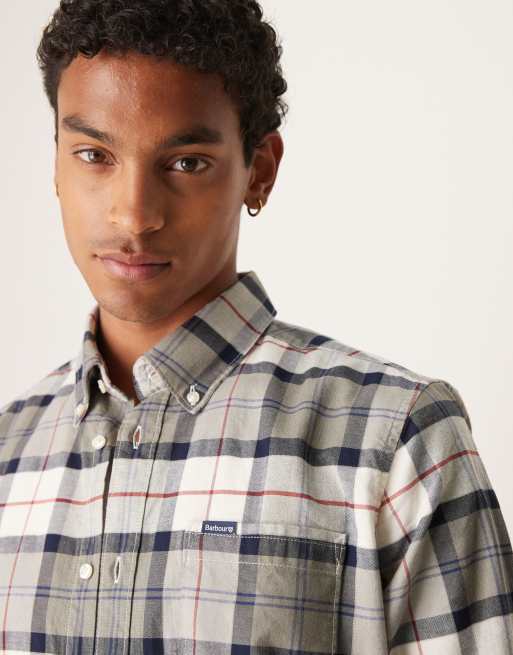 Barbour Lewis tailored shirt in bleached pine tartan, 3 of 4