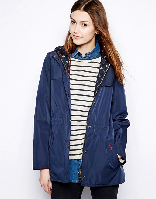 Barbour | Barbour Lightweight Hooded Jacket With Floral Lined Hood
