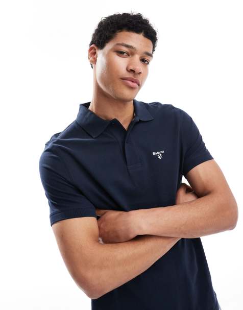 Barbour lightweight sports polo shirt in navy
