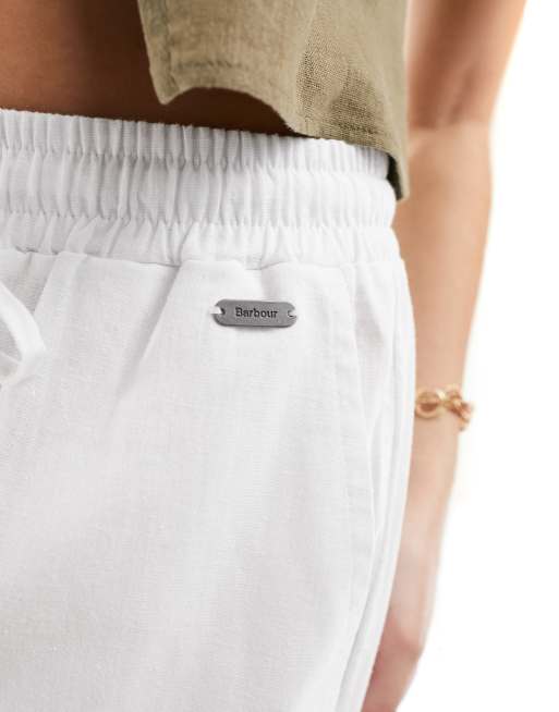 Barbour trousers hot sale white