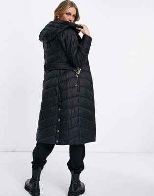 barbour longline quilted jacket