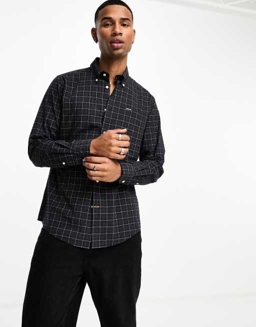 Barbour best sale black shirt