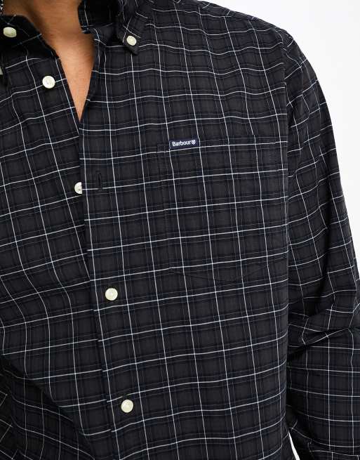 Barbour black sale tartan shirt