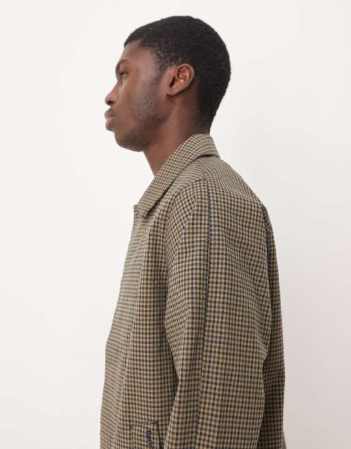 Barbour Lorden check short showerproof jacket in stone/navy check - STONE, 4 of 5