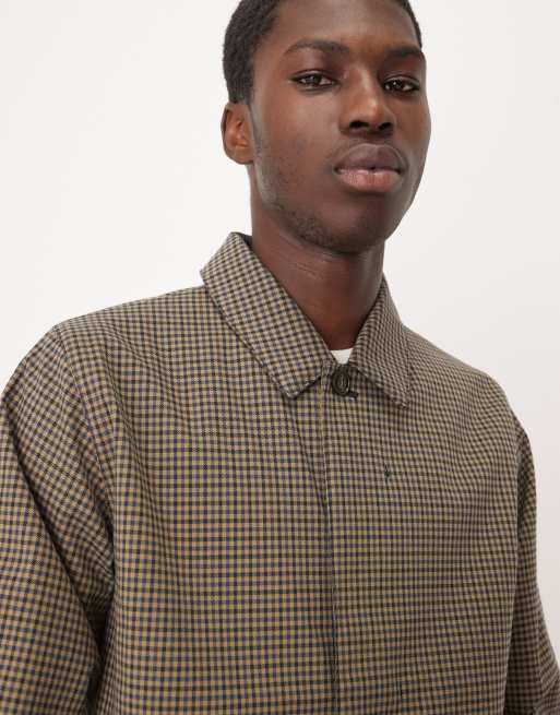 Barbour Lorden check short showerproof jacket in stone/navy check - STONE, 5 of 5