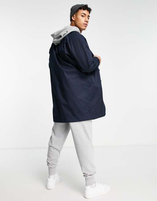Barbour - Lorden - Veste longue imperméable avec intérieur à carreaux écossais - Bleu marine, 3 de 4