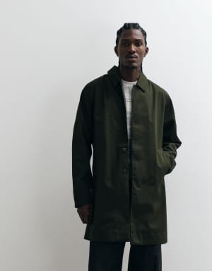 Barbour Lorden waterproof mac long jacket in sage green