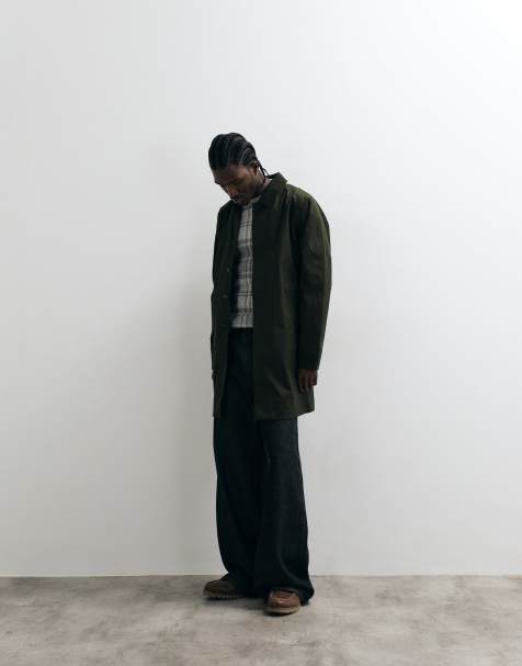 Barbour Lorden waterproof mac long jacket in sage green - view 1