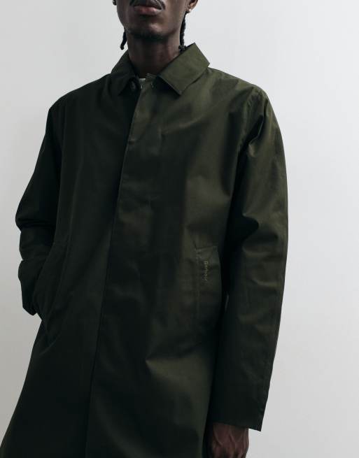 Barbour Lorden waterproof mac long jacket in sage green, 3 of 5