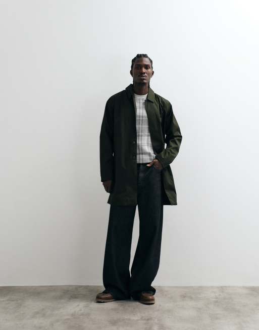 Barbour Lorden waterproof mac long jacket in sage green, 4 of 5