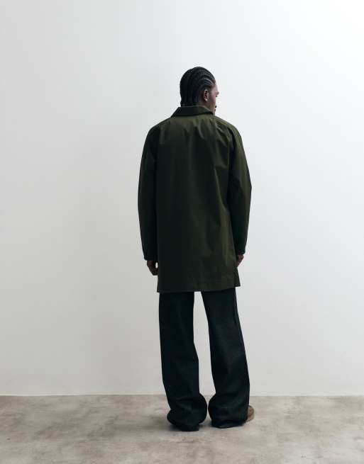 Barbour Lorden waterproof mac long jacket in sage green, 5 of 5
